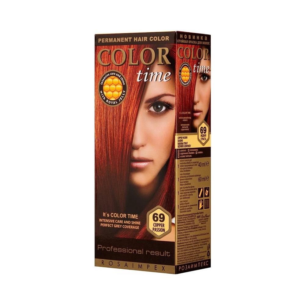 Tinta Per Capelli N°69 Rame Passione ""color Time"" Con Pappa Reale E Vitamina C - Foto 1
