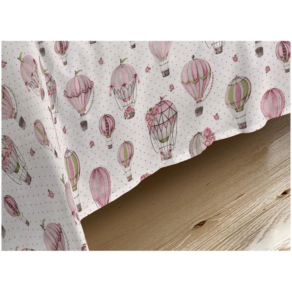 Sacco Copripiumino Piumone Letto In 100% Cotone Made Italy Vari Disegni Rp 2 Piazze Mongolfiera Rosa - Foto 5