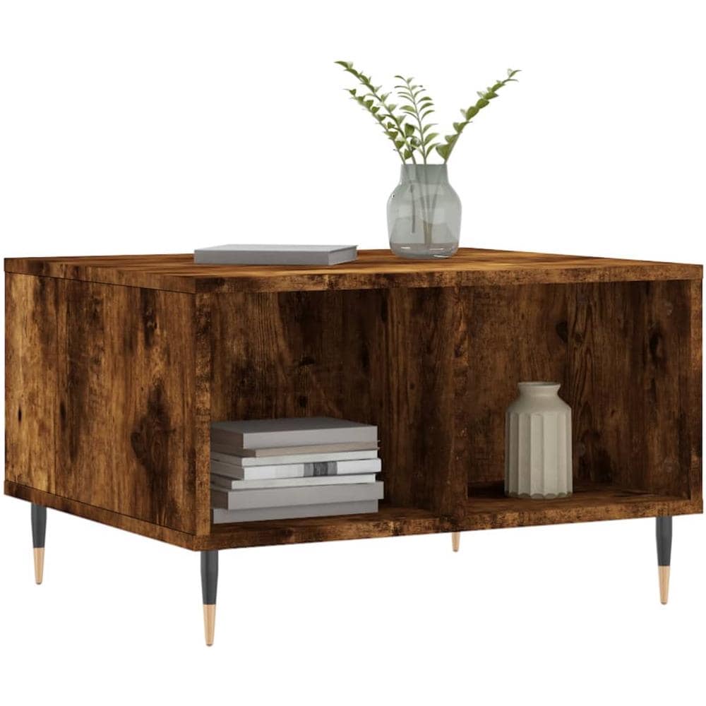 Tavolino Da Salotto Rovere Fumo 60x50x36,5 Cm Legno Multistrato - Foto 3