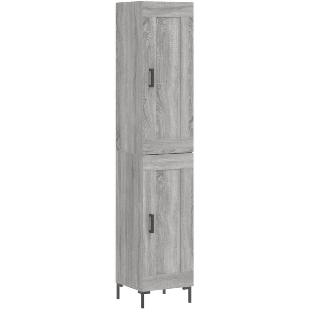Credenza Grigio Sonoma 34,5x34x180 Cm In Legno Multistrato - Foto 2