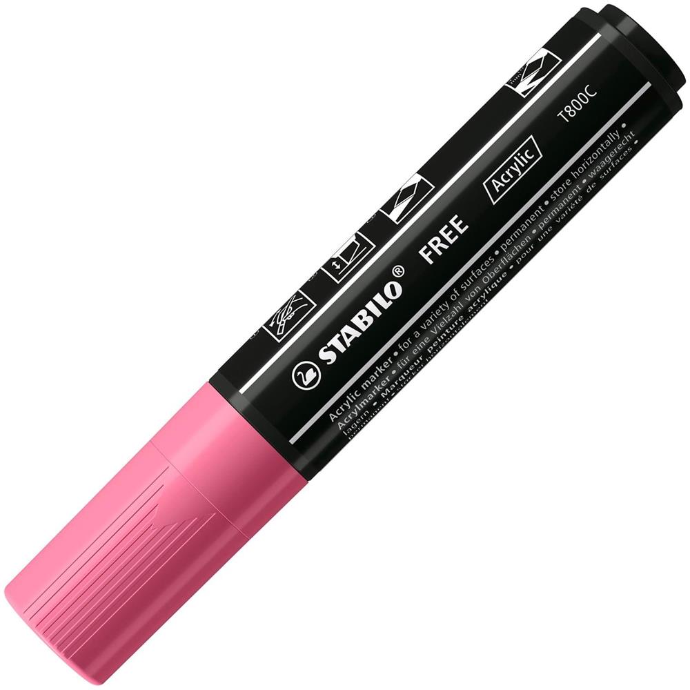FREE Acrylic - Marker acrilico - T800C Punta a scalpello 4-10mm - Seaside Edition - Astuccio da 5 - Colori assortiti - Foto 2