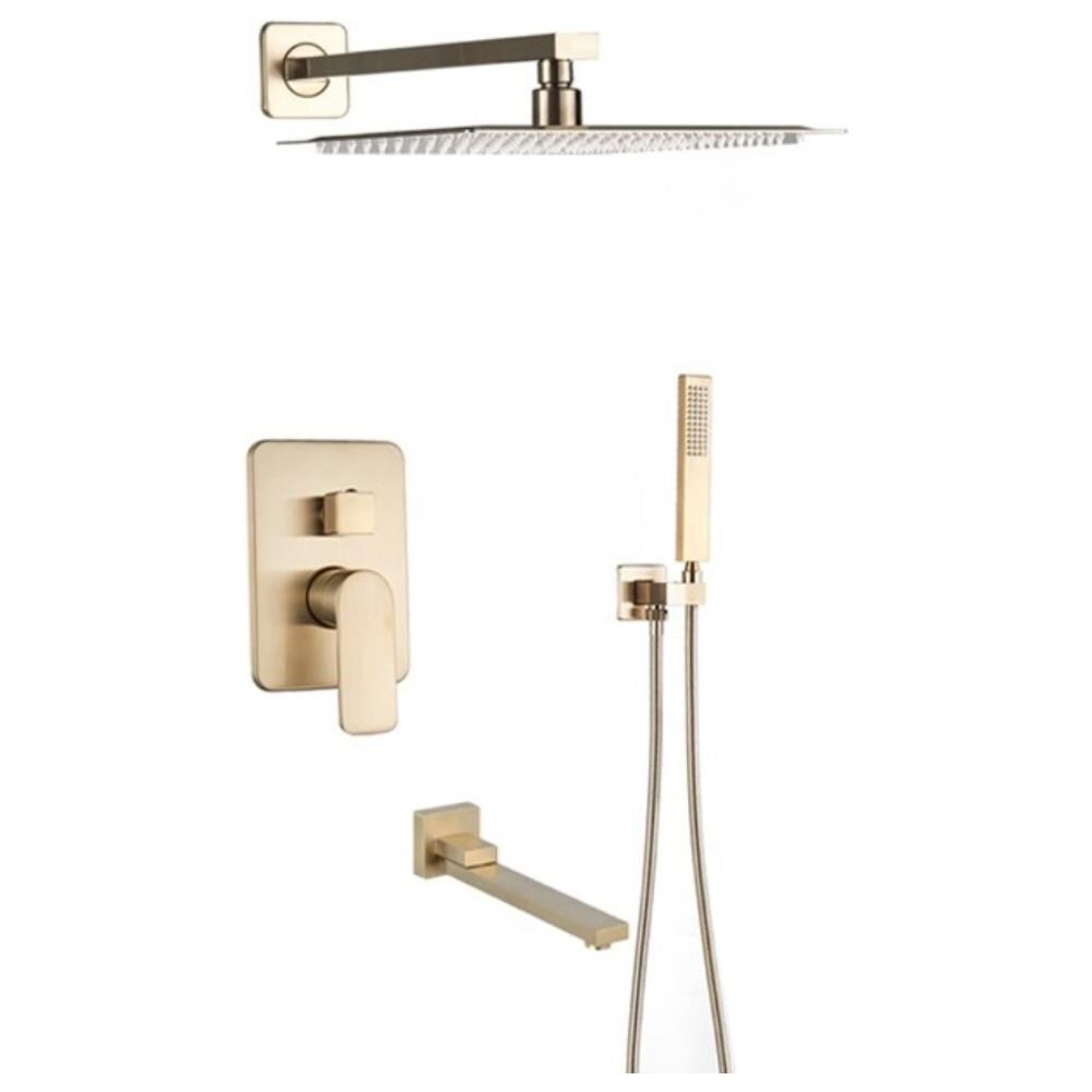 Set miscelatore doccia, Blackswan, tipo M73.19, modello oro opaco, dimensioni 30x30 cm - Foto 1