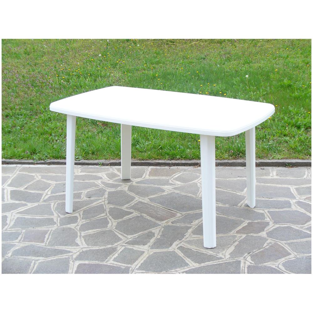 Tavolo Resina Art. 56 Cm. 137x85 Bianco - Foto 1
