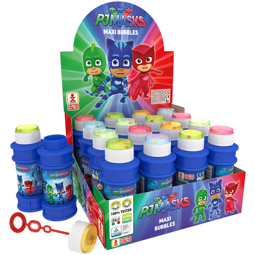 Display 16 Pz - Bolle Di Sapone - Superpigiamini - Pj Masks - Flacone Maxi 175 Ml - Foto 1