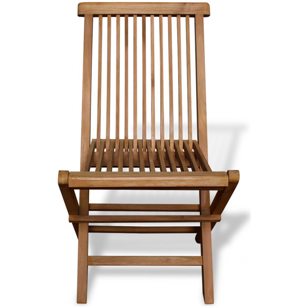 Sedie da Giardino Pieghevoli 2 pz in Legno Massello di Teak - Foto 2