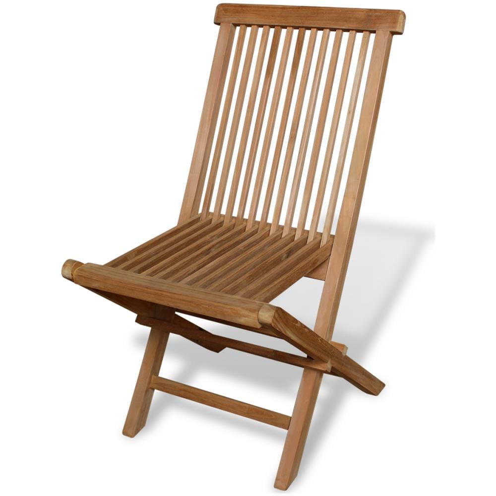 Sedie da Giardino Pieghevoli 2 pz in Legno Massello di Teak - Foto 3