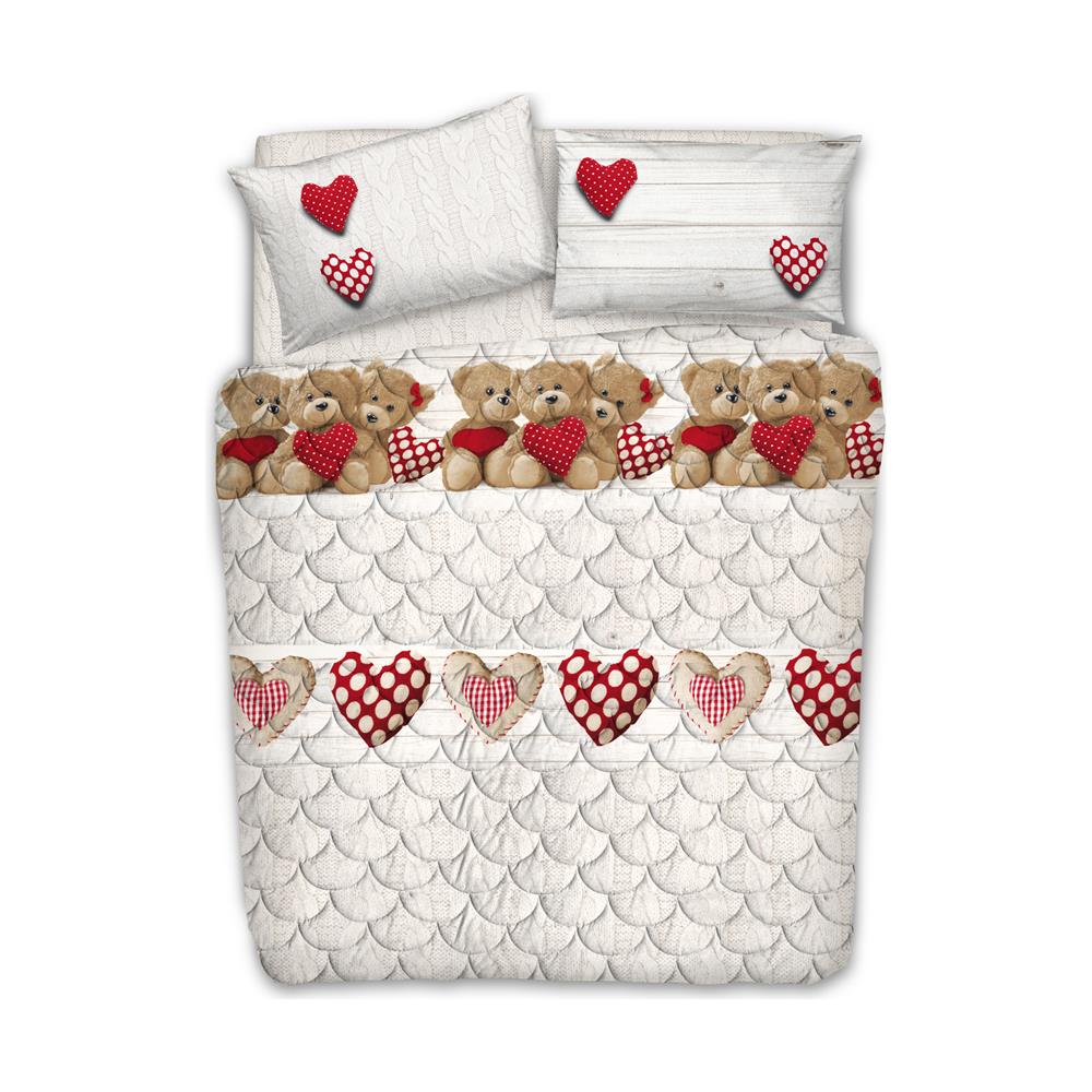 Trapuntino Estivo 100gr mq Disegno New Orsetti Colore Rosso Singolo Rosso - Foto 1