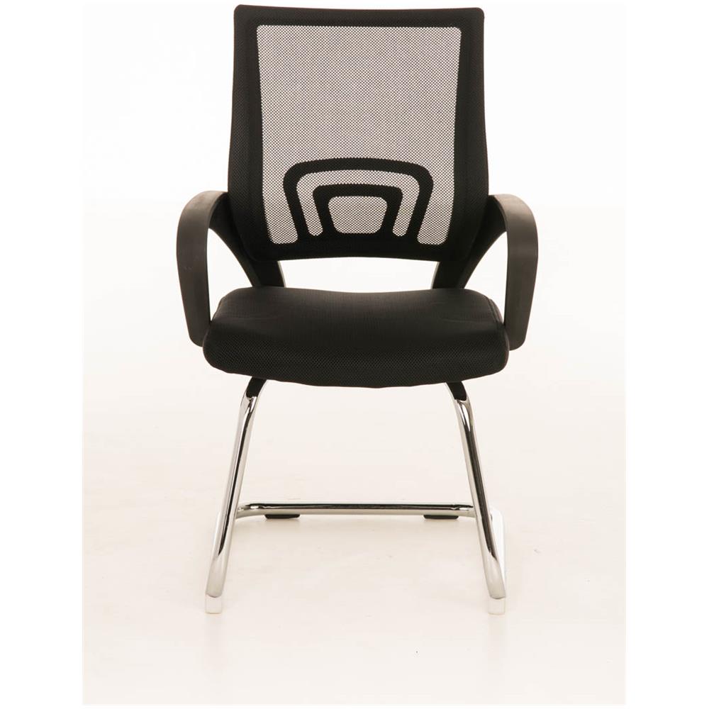 Sedia Cantilever con Braccioli Eureka I Sedia Visitatore Ufficio in Rete Traspirante I Sedia A Sbalzo per Sale Attesa E Conferenze Nero - Foto 2