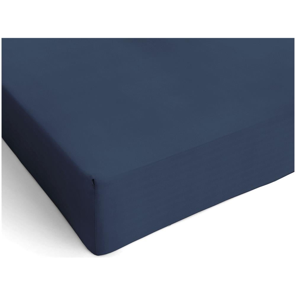 Lenzuolo Sotto Con Angoli In Microfibra - Matrimoniale 160/170 X 190/200 X 25 Cm - Blu - Foto 1