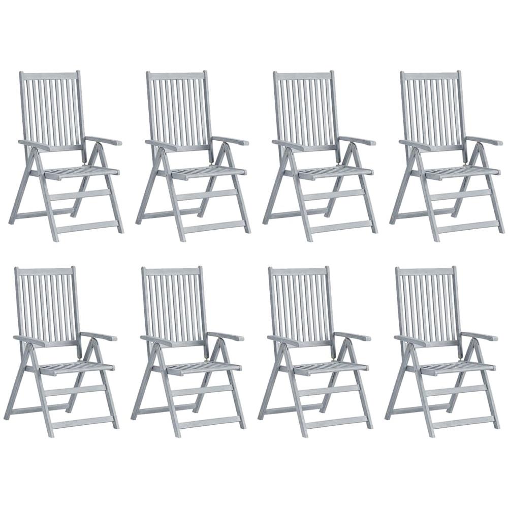 Sedie reclinabili da giardino con cuscini 2pz nero polyrattan | Leroy