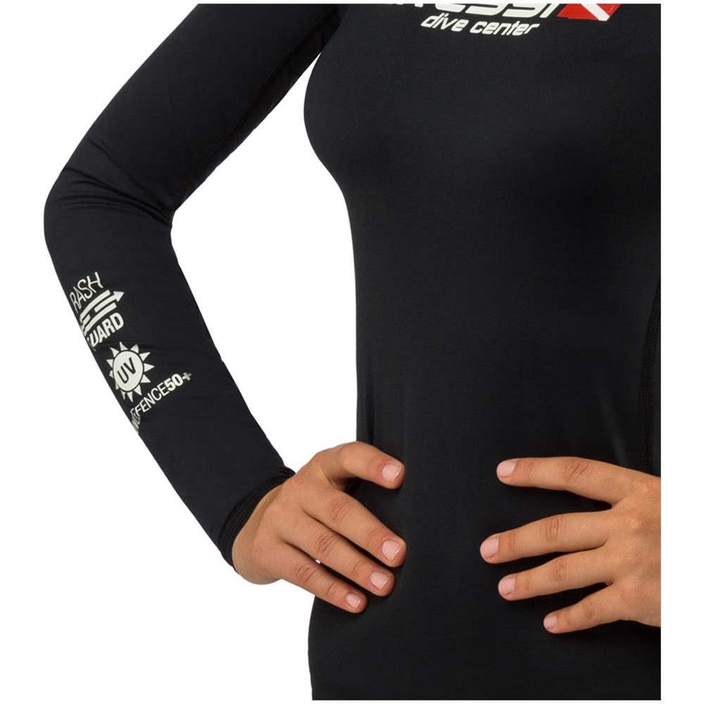 Rash Guard Dive Center Maniche Lunghe Donna Nero L - Foto 3