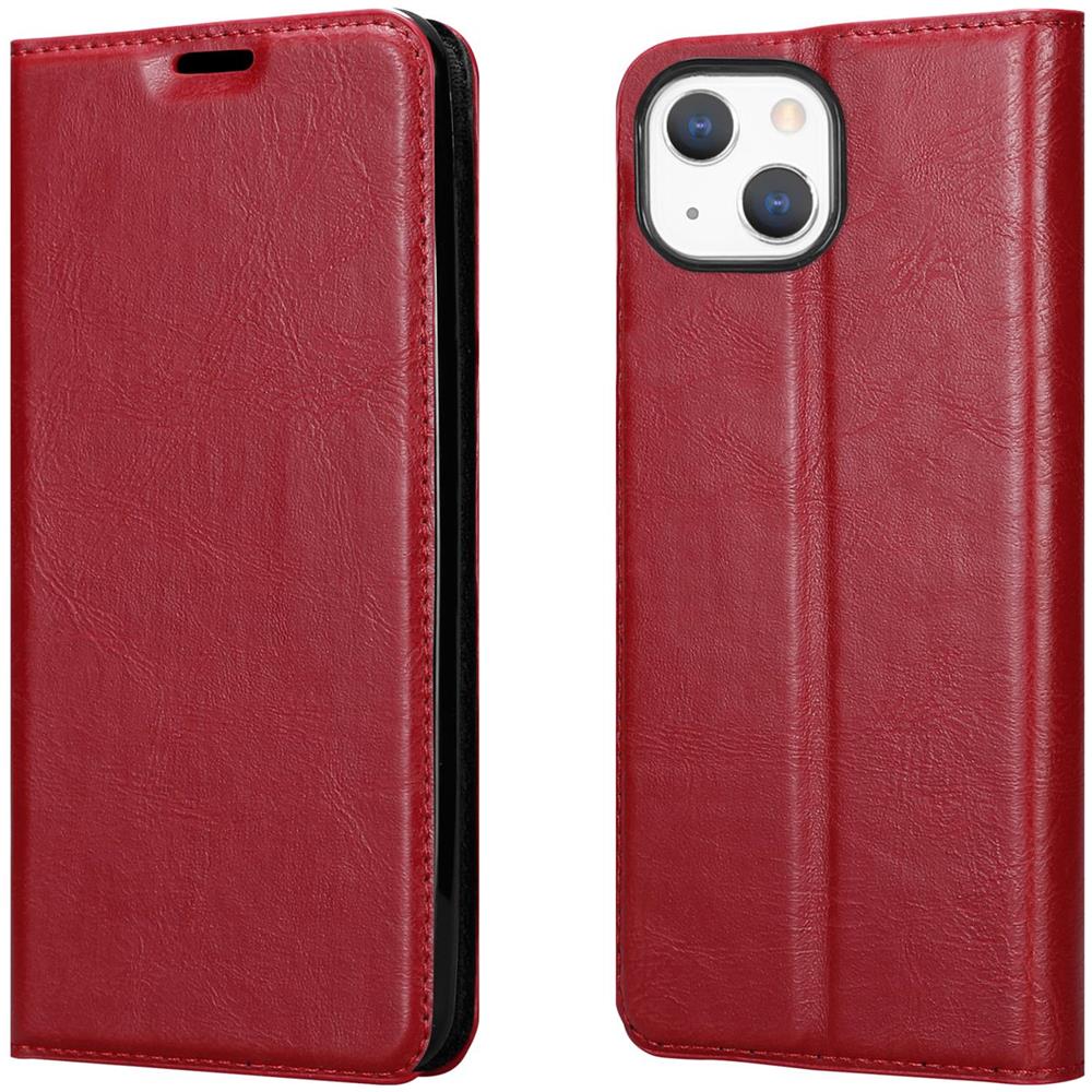 Custodia Compatibile Con Apple Iphone 13 In Rosso Mela - Coperchio Protettiva Con Chiusura Magnetica, Funzione Stand E Tasca Per Le Carte - Foto 8