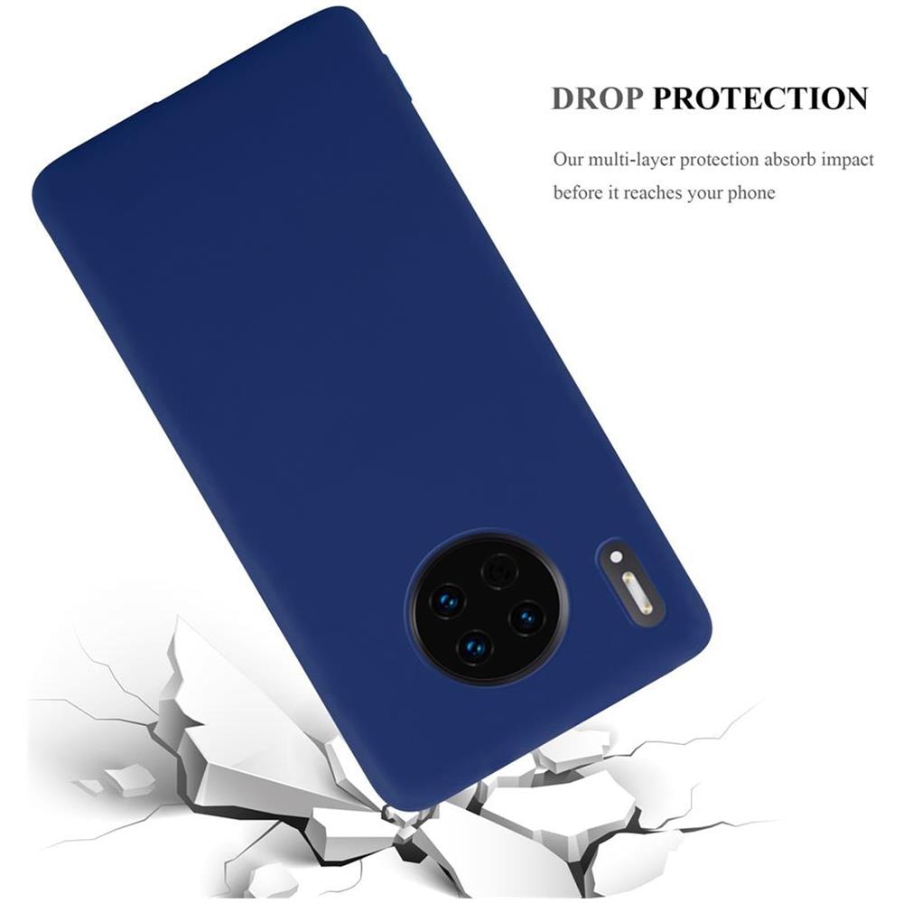 Custodia Compatibile Con Huawei Mate 30 In Candy Blu Scuro - Coperchio Protettivo In Silicone Tpu Flessibile - Foto 8