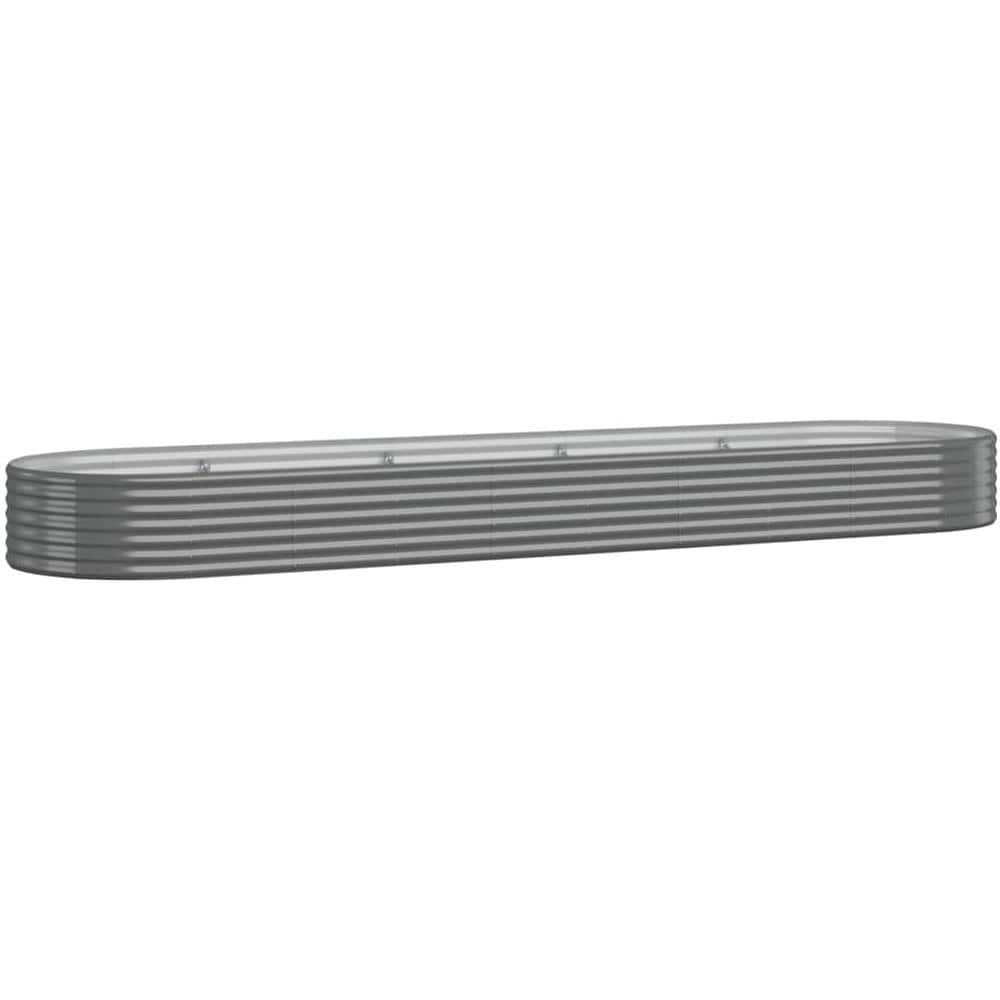 Letto Giardino Acciaio Verniciato a Polvere 396x100x36cm Grigio - Foto 1