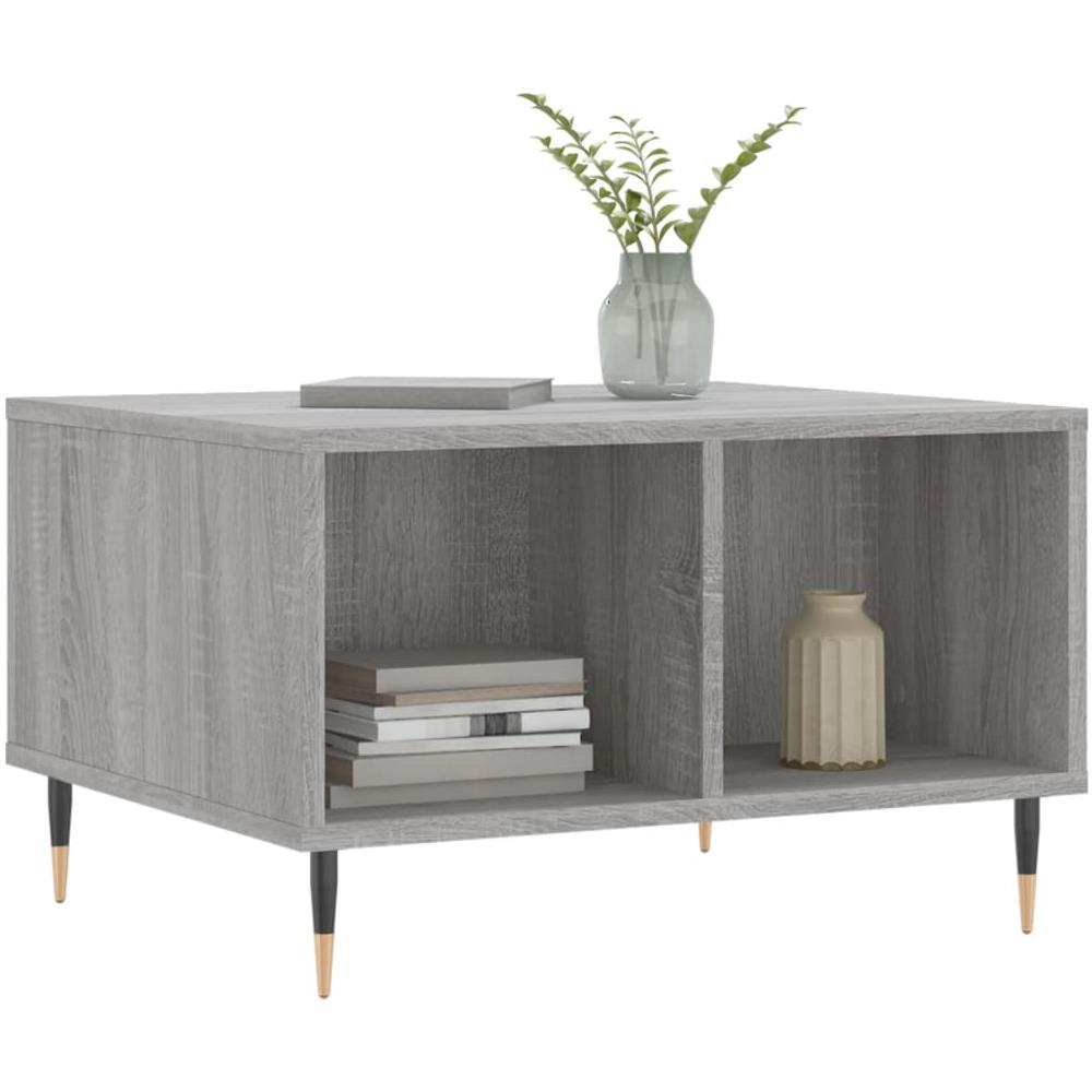 Tavolino Da Salotto Grigio Sonoma 60x50x36,5 Cm In Multistrato - Foto 3