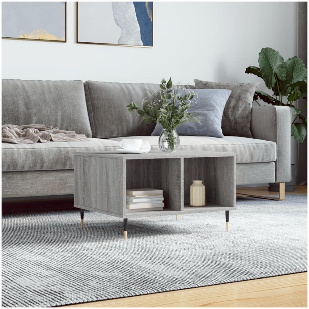 Tavolino Da Salotto Grigio Sonoma 60x50x36,5 Cm In Multistrato - Foto 1