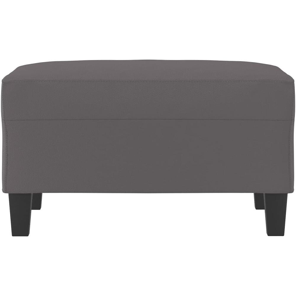 Poggiapiedi Grigio 70x55x41 Cm In Similpelle - Foto 3