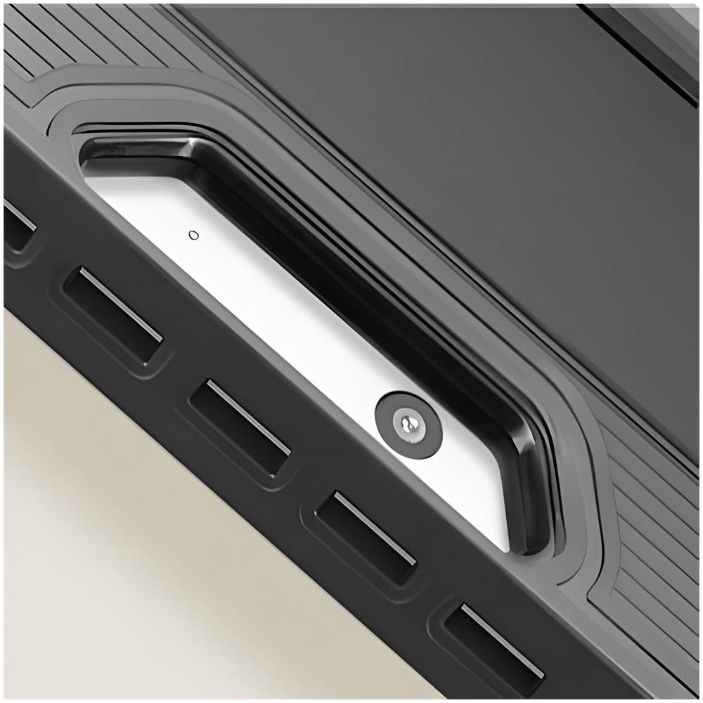 Cover Microsoft Surface Pro 9 Silicone Bumper Manico Sostegno Serie Handy Nera - Foto 5