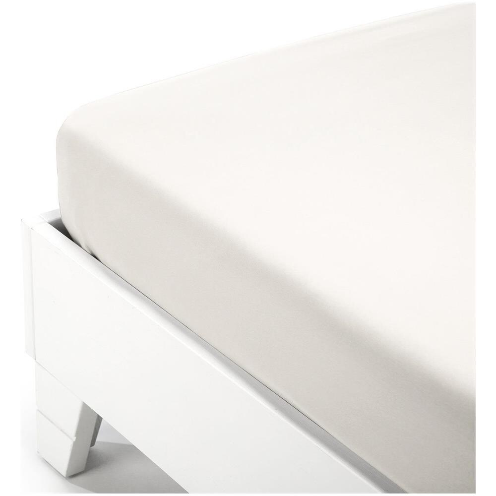 Lenzuolo Inferiore Jersey In Jersey Di Cotone Colore Bianco Misura Piazza E Mezza - Foto 1