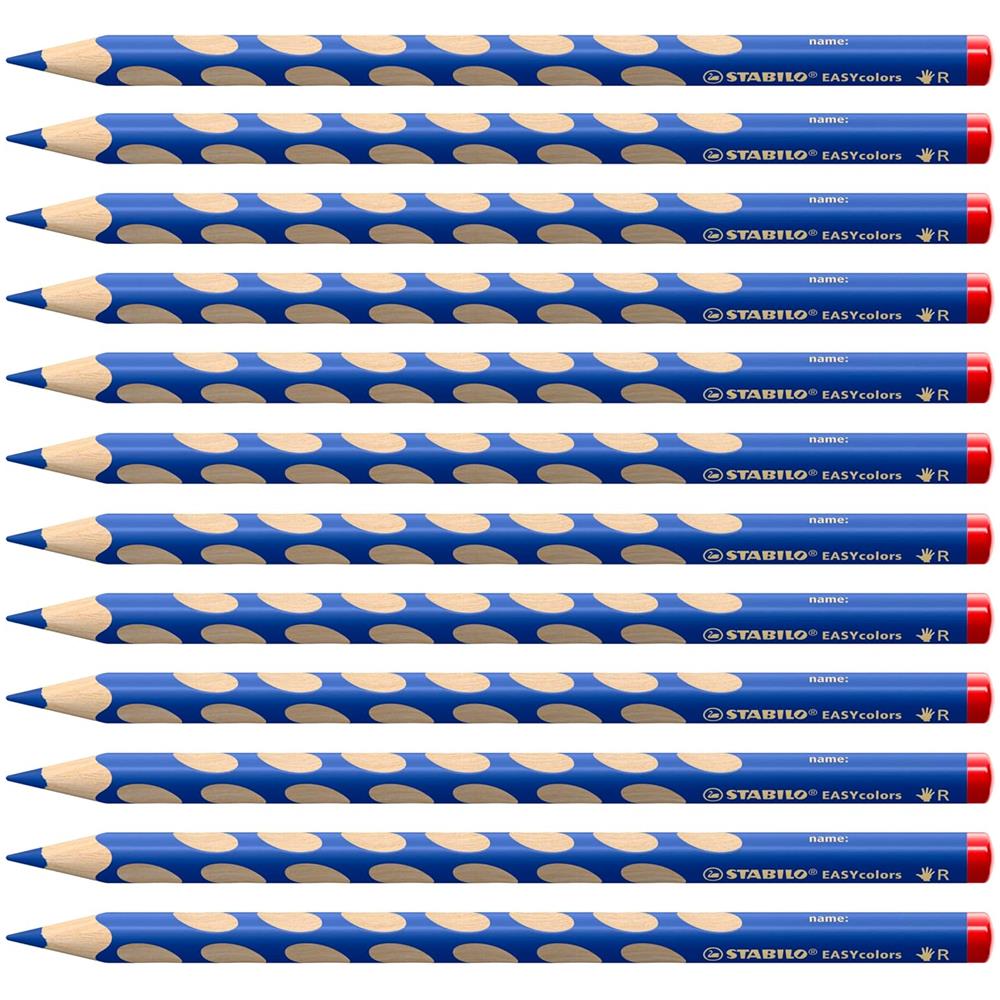 EASYcolors - Matita colorata Ergonomica - per Destrimani - Confezione da 12 - Blu Oltremare - Foto 1