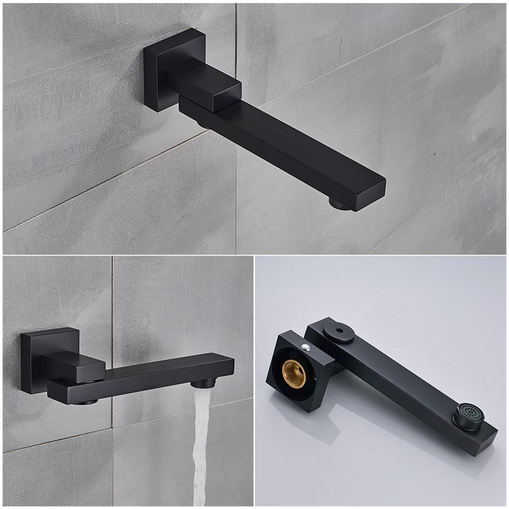 Set miscelatore per vasca e lavabo, Blackswan, tipo M73, modello nero opaco, misura 21,2 cm - Foto 4