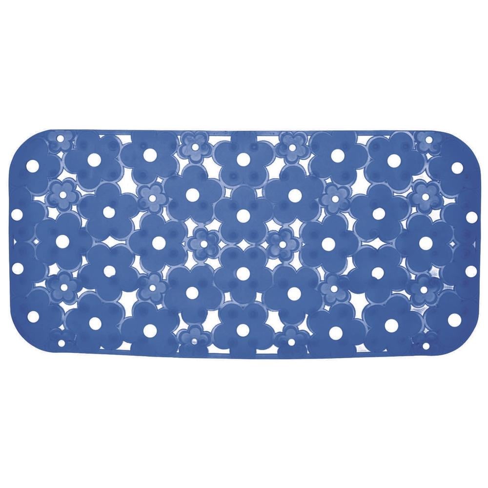 Tappeto Vasca Margherita, Pvc, 35x72 Cm Azzurro - Foto 1