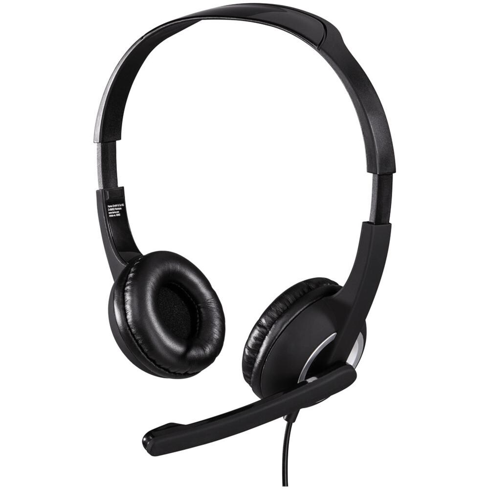 Cuffia Essential "HS300"ad archetto con microfono, stereo, connessione2xjack 3,5, mm, controllo volume, nero - Foto 1
