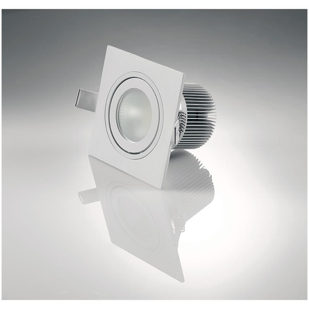 Karly Faretto Incasso Quadro Cob Led Orientabile Grigio 3000k 5w - Foto 1