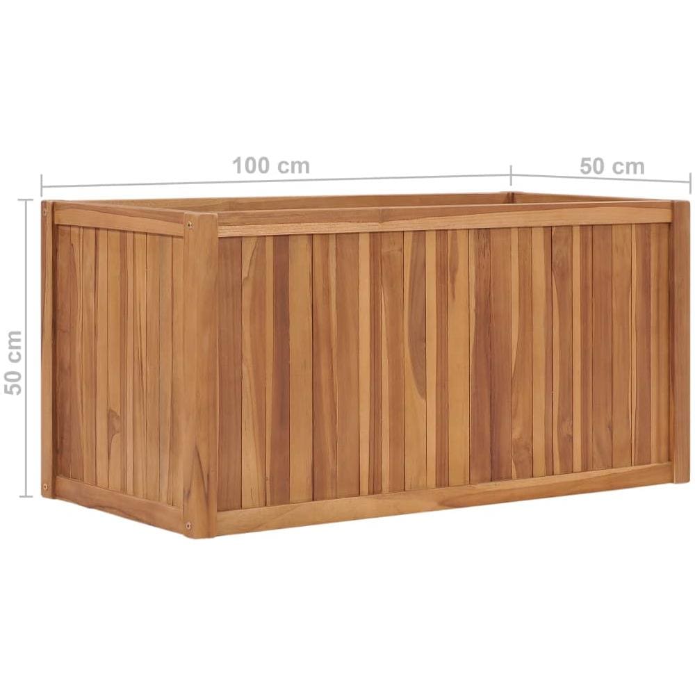 Letto Rialzato 100x50x50 Cm In Legno Massello Di Teak - Foto 7