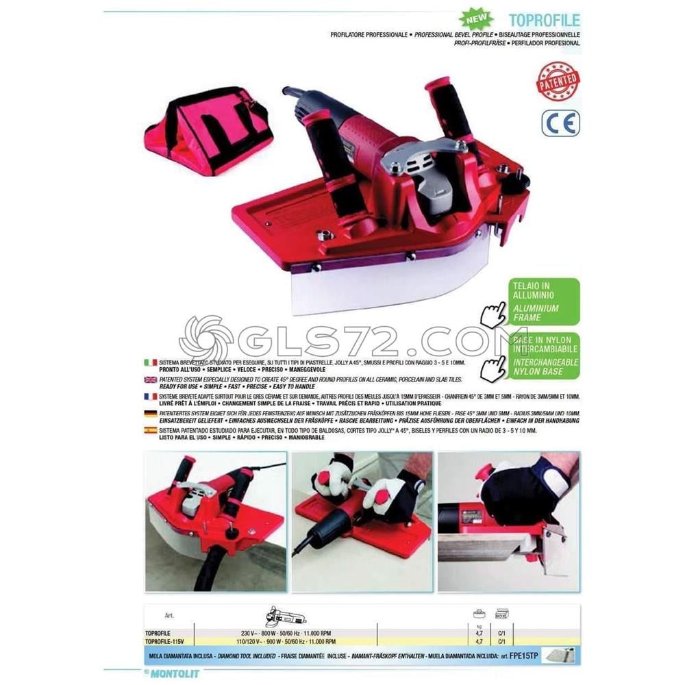 Profilatore Professionale Smussatrice Elettrica X Piastrelle Toprofile - Foto 8