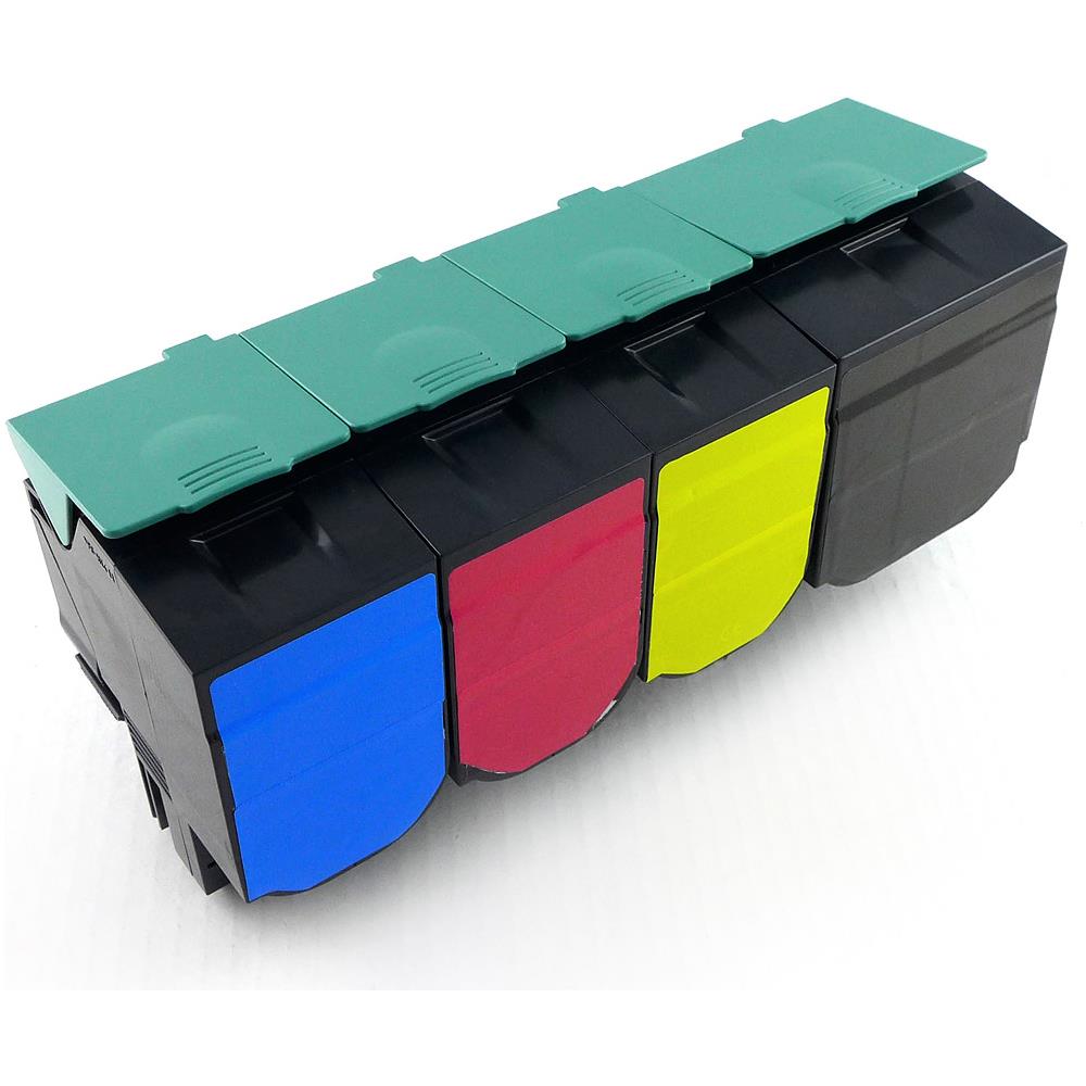 Toner Set, 4 Cartucce 1x 8000, 3x 4000 Pagine Sostituisce Lexmark C544x1cg, C544x1mg, C544x1yg, C544x2cg, C544x2mg, C544x2yg, C546u1kg, C546u2kg Toner Per Lexmark X544n, X544dw, X544d - Foto 1
