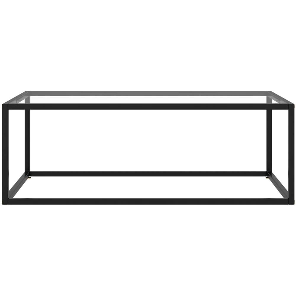Tavolino Da T Nero Con Vetro Temperato 100x50x35 Cm - Foto 2