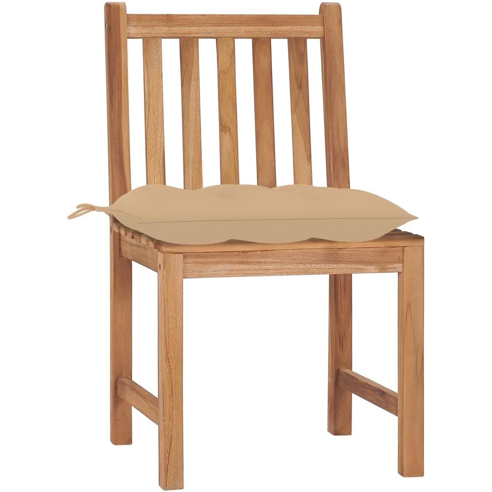 Sedie da Giardino 6 pz con Cuscini in Legno Massello di Teak - Foto 3