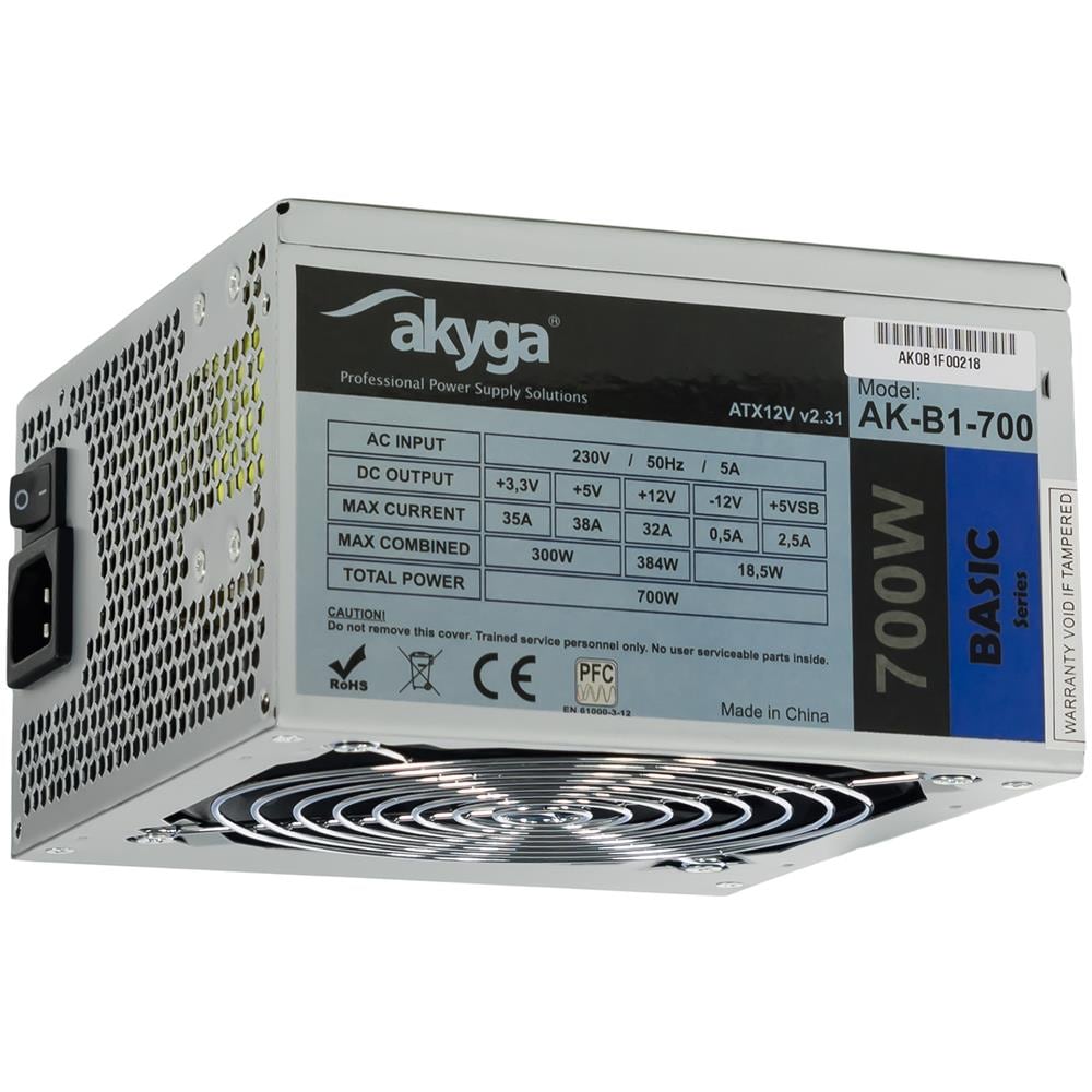 AK-B1-700 alimentatore per computer 700 W 20+4 pin ATX ATX Grigio - Foto 1