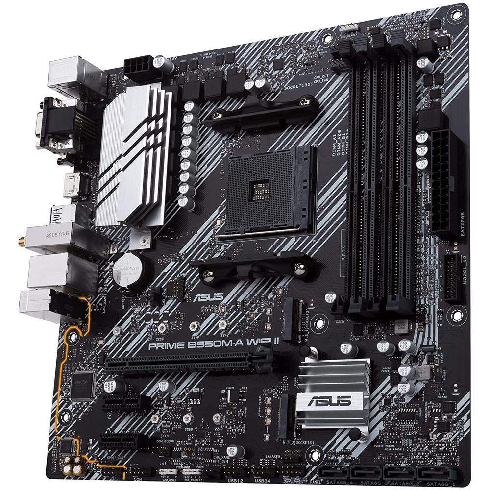 Scheda Madre Prime B550M-A Wifi II Socket AM4 Chipset B550 Micro ATX - Foto 2