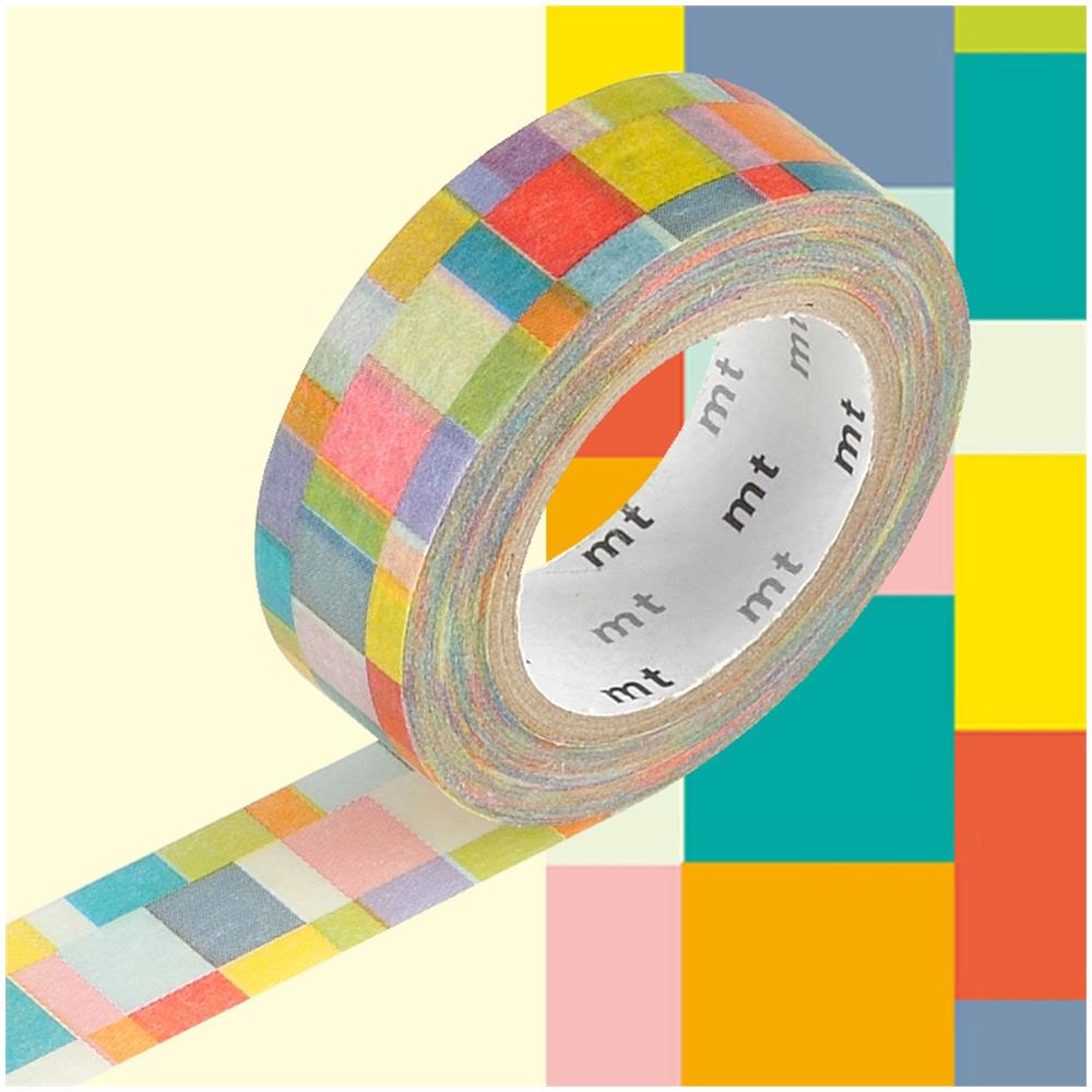 Nastro Adesivo Decorativo Mosaico Colori Vivaci - 1,5 Cm X 7 M - Foto 1