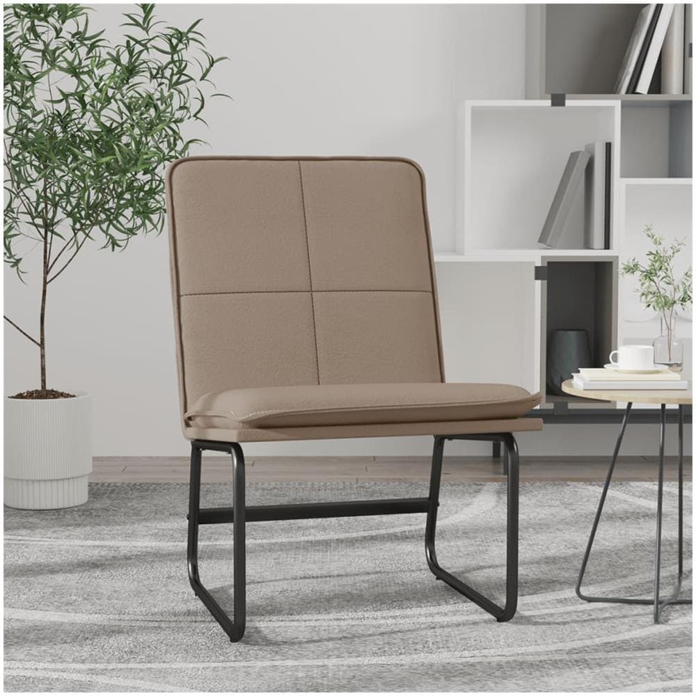 Sedia Lounge Cappuccino 54x75x76 Cm In Similpelle - Foto 1