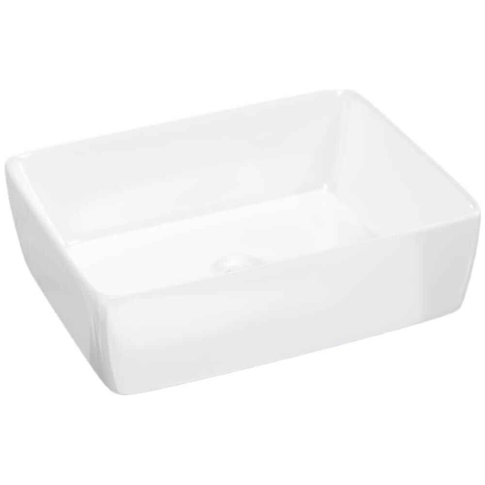 Lavandino Bianco 48x37x13 Cm In Ceramica Rettangolare - Foto 2