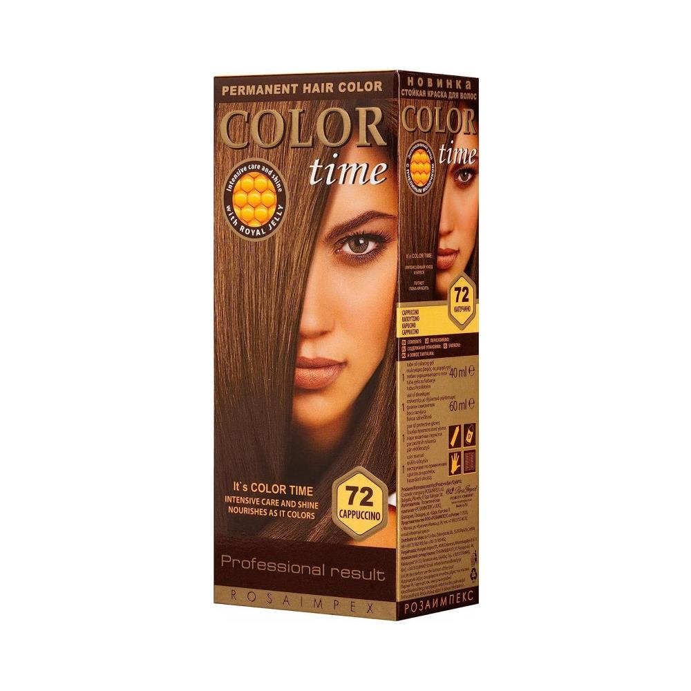 Tinta Per Capelli N° 72 Cappuccino ""color Time"" Con Pappa Reale E Vitamina C - Foto 1