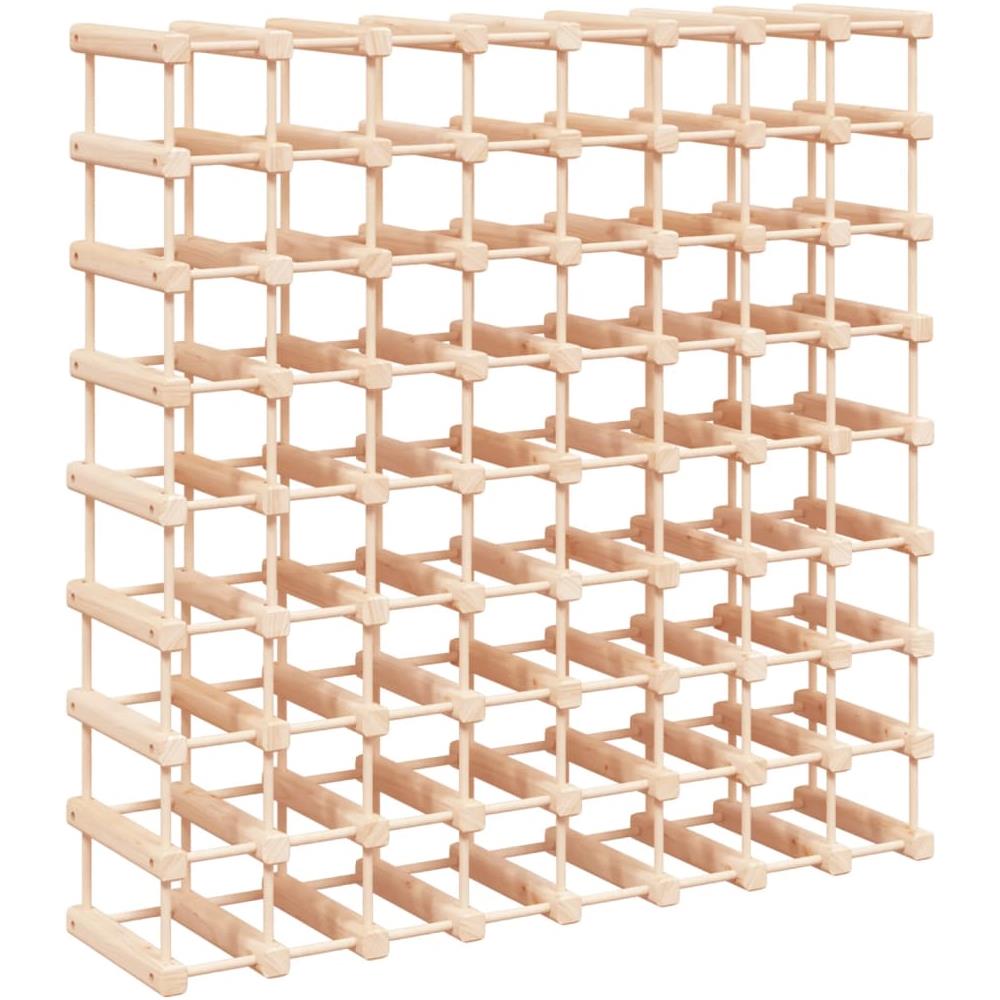 Portabottiglie Vino 72 Bottiglie 90,5x23x90,5 Cm Massello Pino - Foto 2