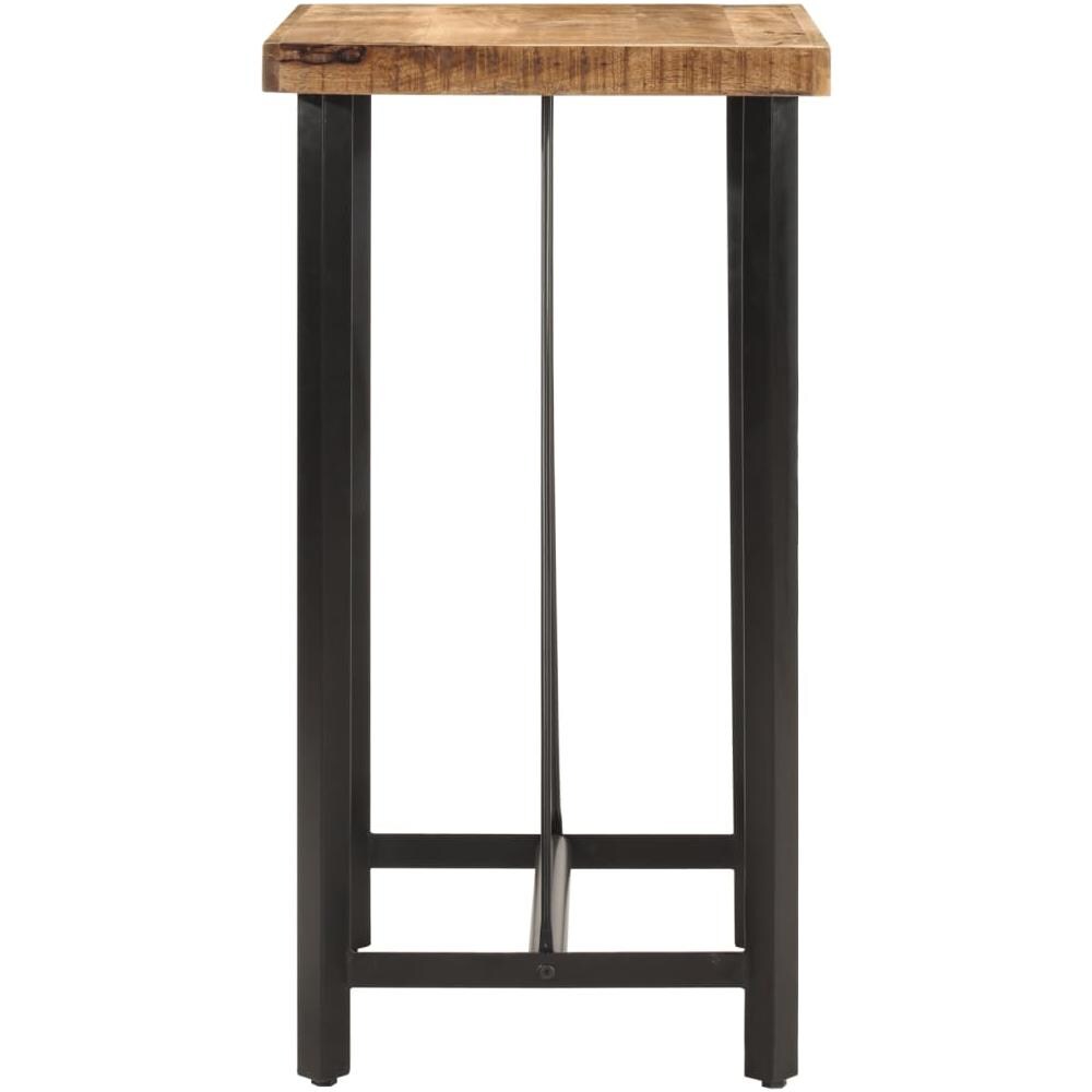 Tavolino Da Bar 55x55x107 Cm Legno Massello Di Mango E Ferro - Foto 3