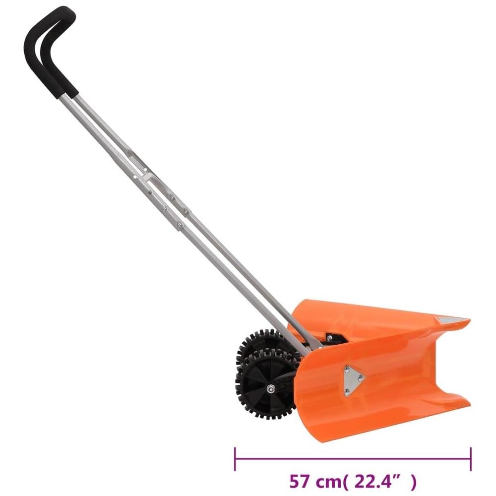 Pala da Neve Doppio Angolo Manico Allungabile Arancione Acciaio - Foto 8