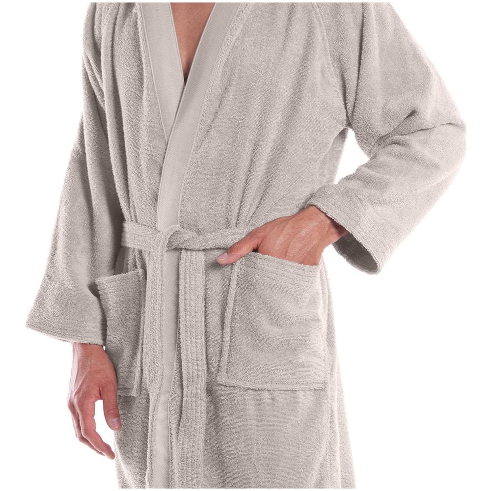 Accappatoio Con Cappuccio Spugnissima Soft In Cotone Colore Grigio Misura Xxl - Foto 2