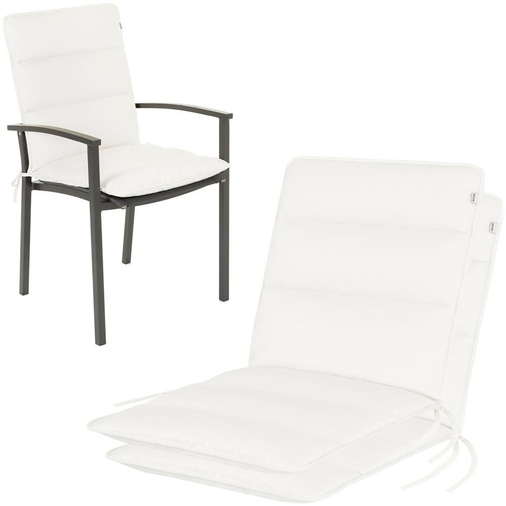 Cuscino per sedia bassa FLAIR - 100x48 cm - Bianco - Set da 2 - Foto 1