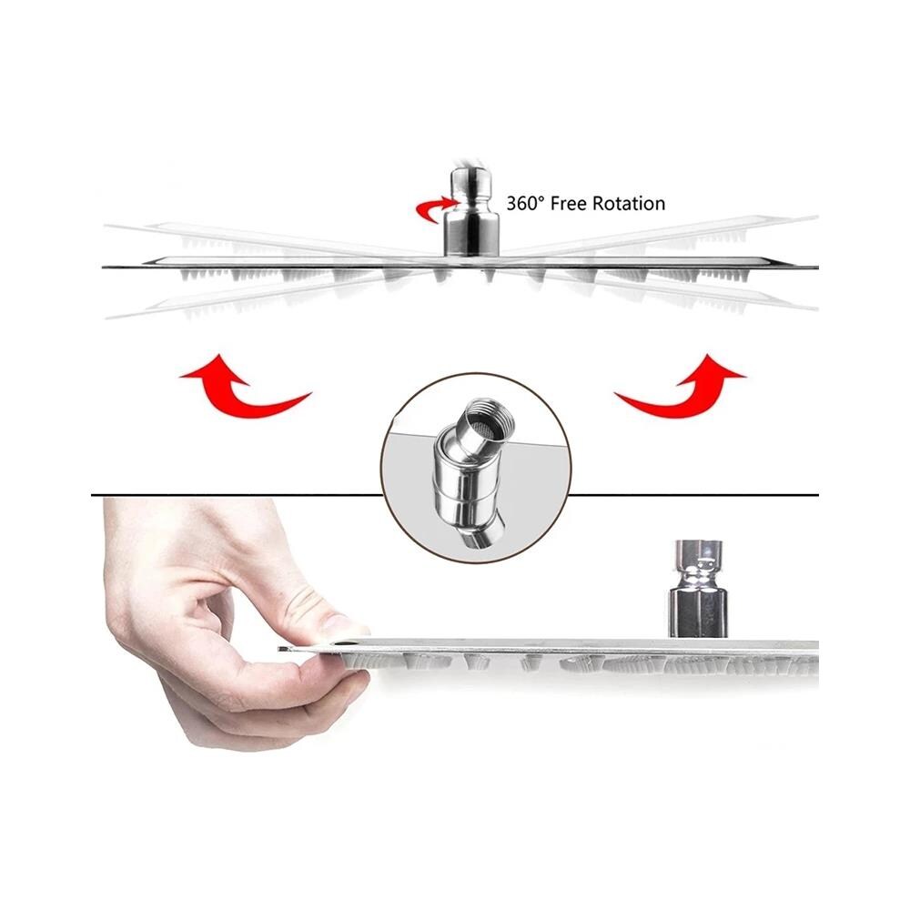 Set miscelatore doccia, Blackswan, tipo M73.17, modello cromato lucido, dimensioni 40x40 cm - Foto 4