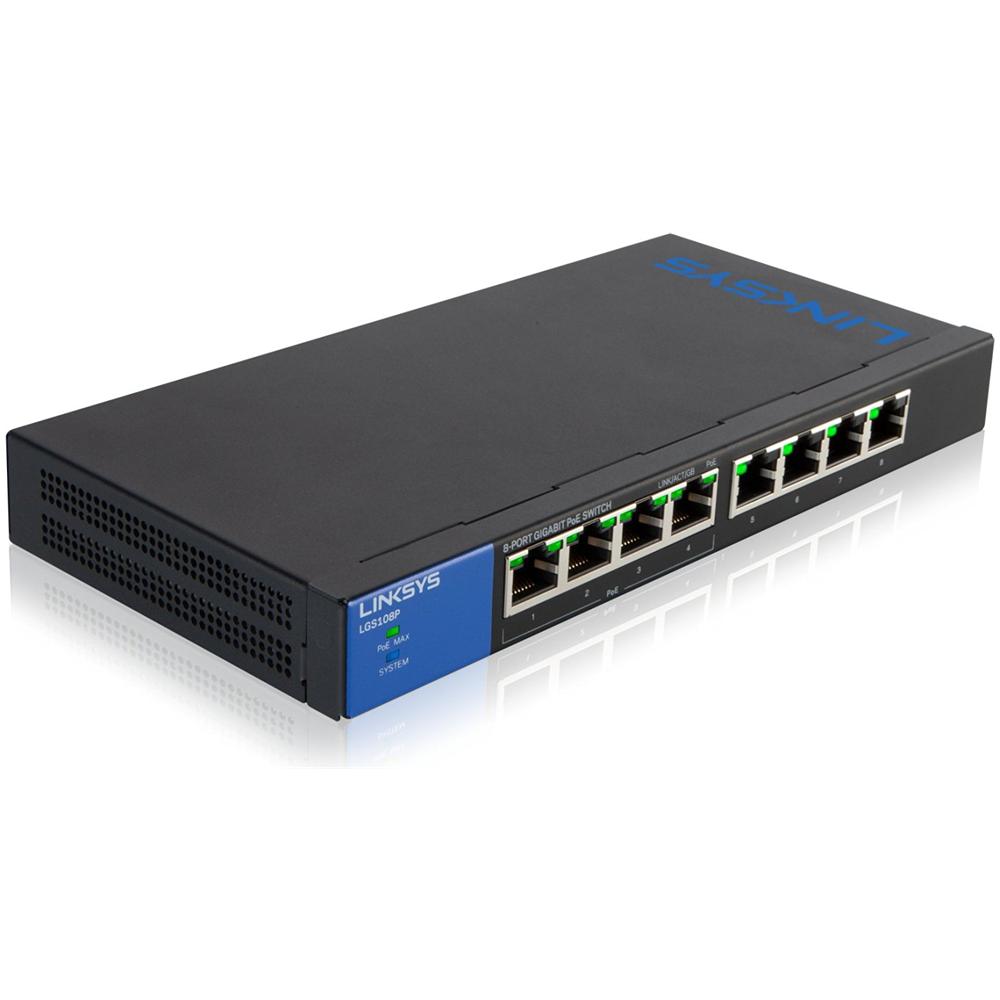 Switch LGS108P 8 Porte Gigabit Ethernet Non Gestito - Foto 1