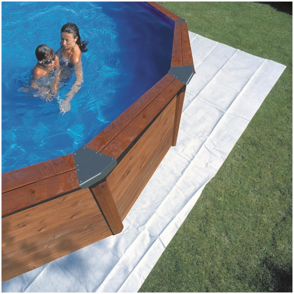 Tappeto Poliestere Per Piscina Ovale, 110 Gr / Mq, Protezione Terreno 525 X 325 Cm - Foto 1