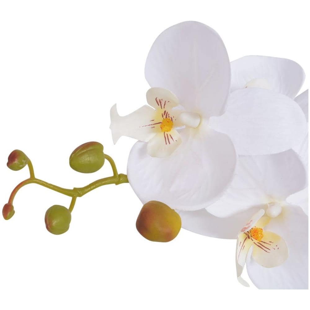 Orchidea Artificiale Con Vaso 65 Cm Bianca - Foto 2