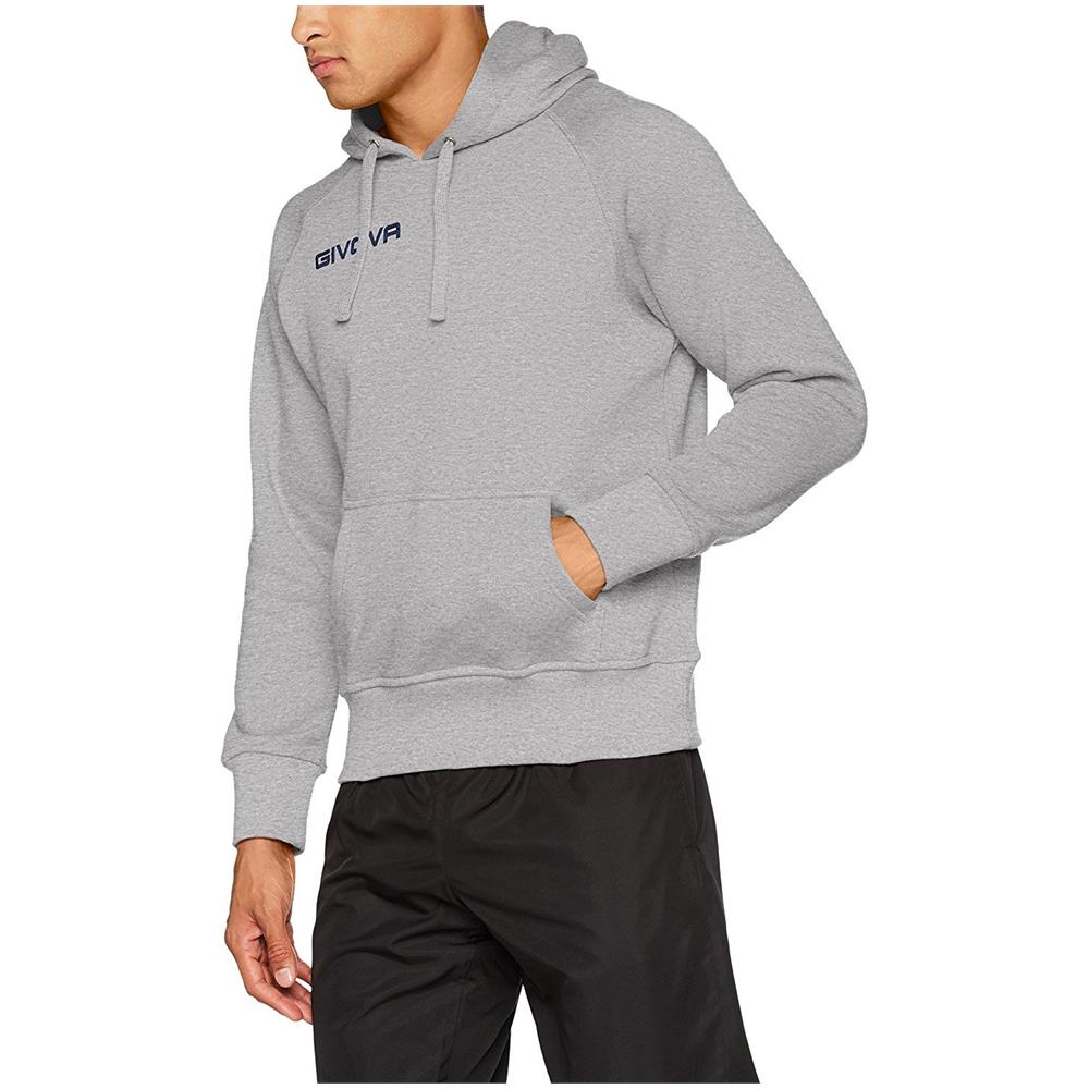 Felpa Con Cappuccio New Givova Di Colore Grigio Taglia L - Foto 1