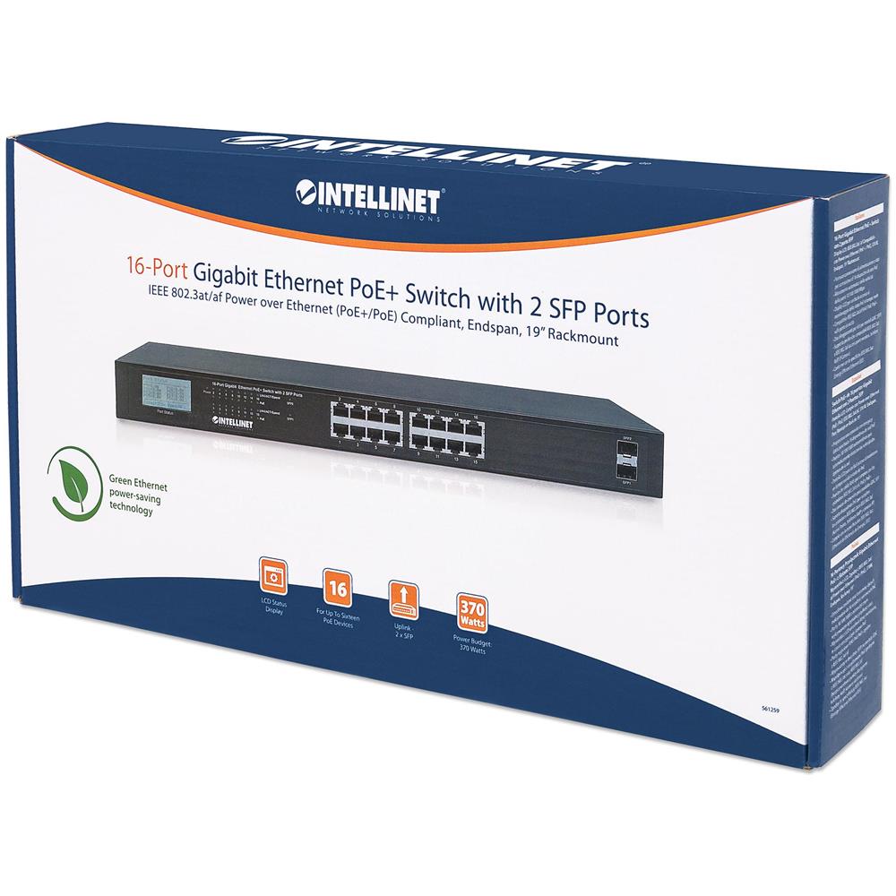 I-SWHUB POE-259 - Switch PoE+ 16 porte con 2 porte SFP Gigabit Ethernet - Foto 2